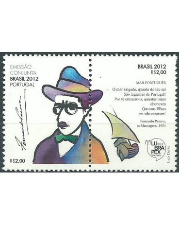 FERNANDO PESSOA SE-TENANT  2012  - 7873  MINT